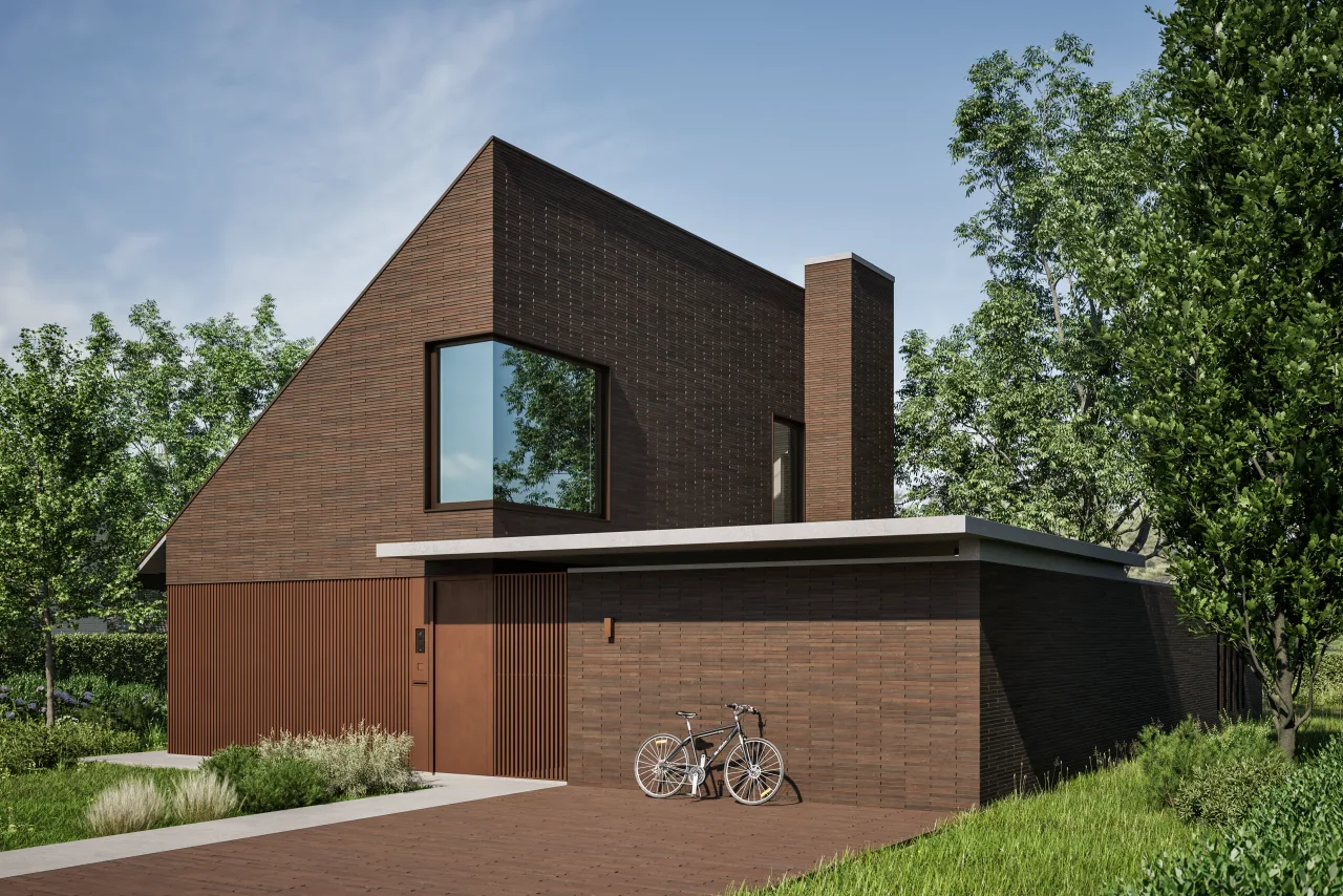 Alinel Type A profiel — hoekdetail verticale blokken aluminium