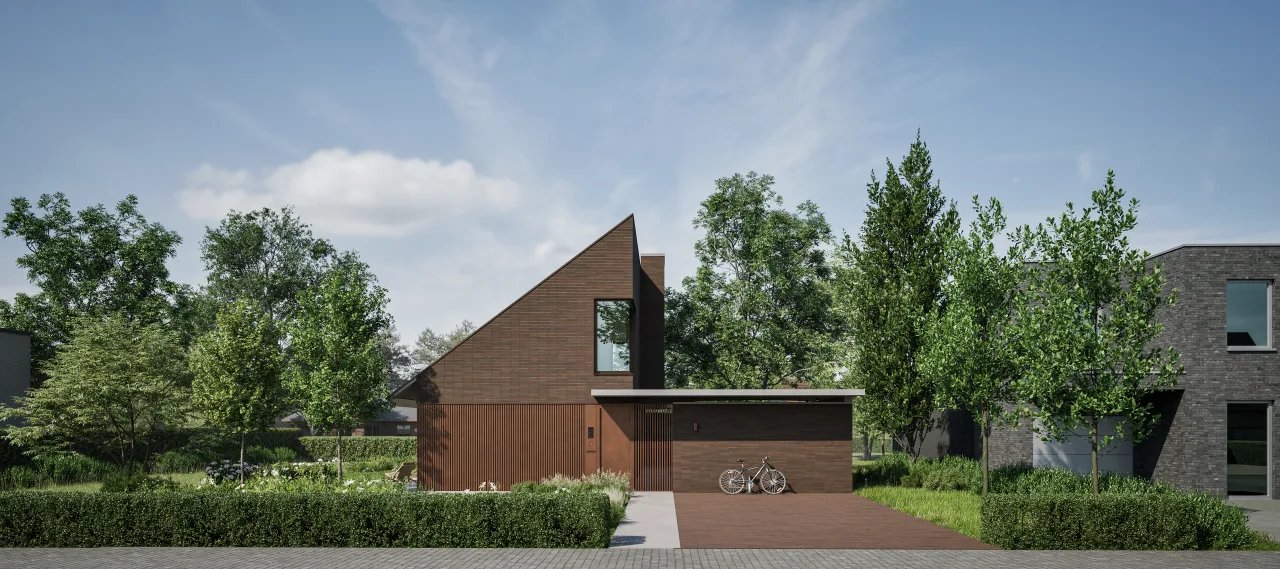 Alinel Type A gevelbekleding — gevel op moderne woning