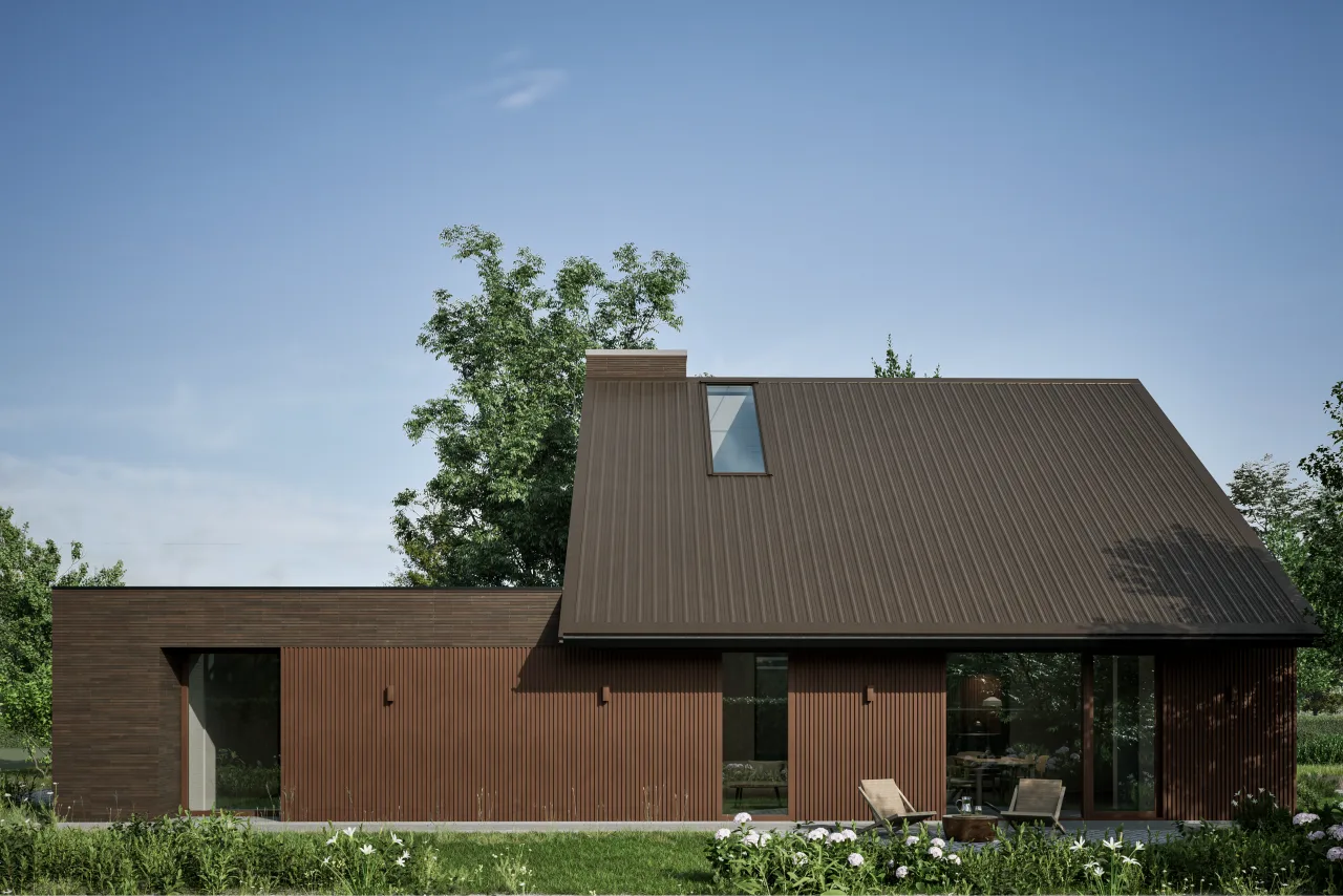Alinel Type A gevelbekleding — detailopname aluminium profiel